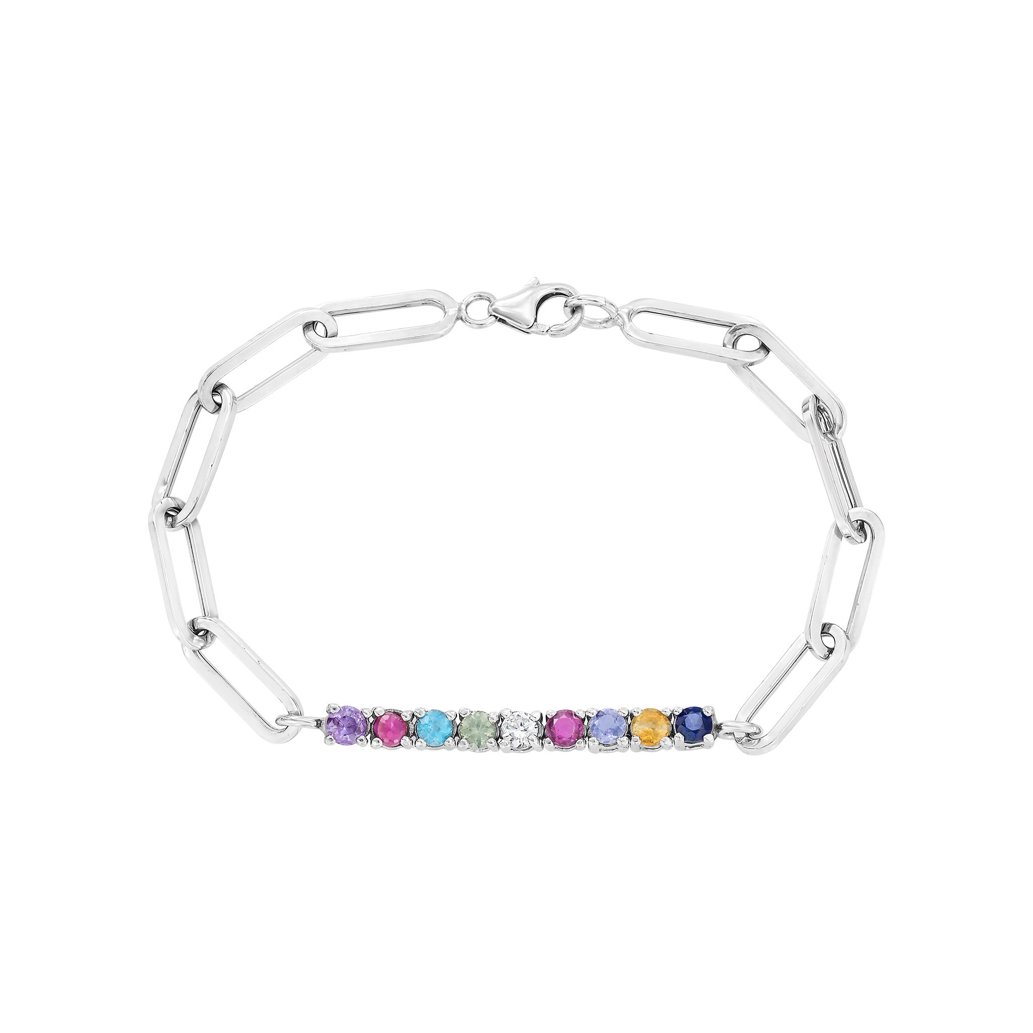 Link & Gemstone Bracelet| LeahJessica Jewelry